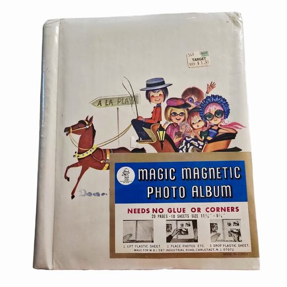 Vintage Magic Magnetic Photo Album 10 Sheets 20 Pages Sealed 11”x 9” Korea - Picture 1 of 4